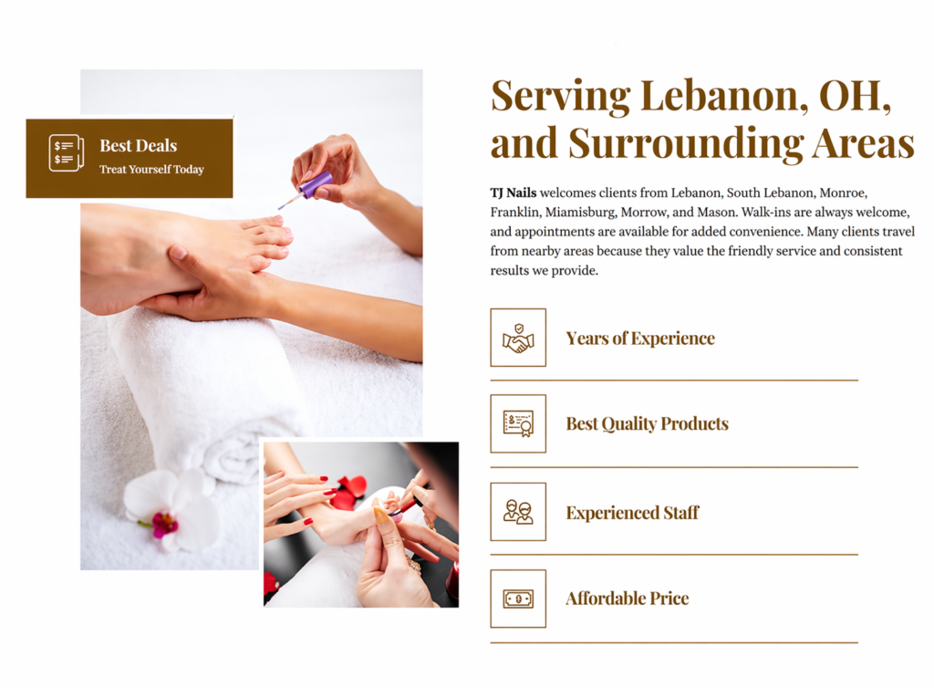 Nail salon in Lebanon, OH 45036